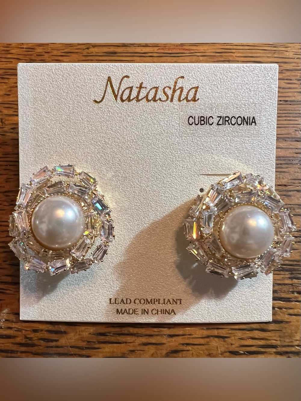 Natasha Gold and Pearl Post Earrings